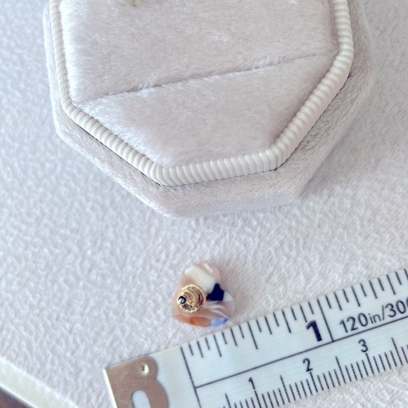 Heart shape marble earrings - Picture 2 of 3